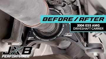 W211 E55 AMG Driveshaft Flex Before/After Installing JXB Performance Driveshaft Carrier