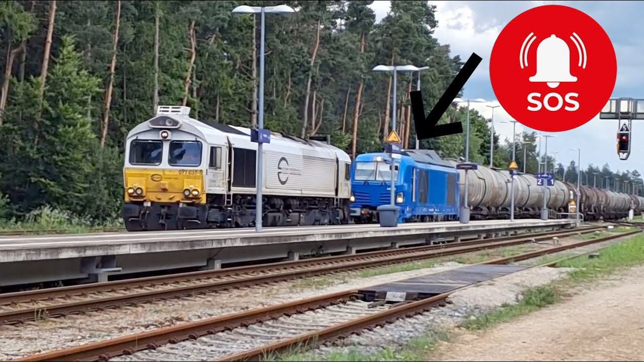 Rettungsaktion - DualMode Vectron bleibt mit 1800t Kesselzug in der Steigung hängen, Class77 hilft