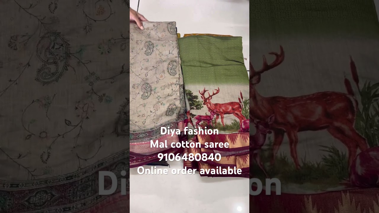 # Diya fashion # nidhi maru # Junagadh # Mal cotton saree # 9106480840 # online available