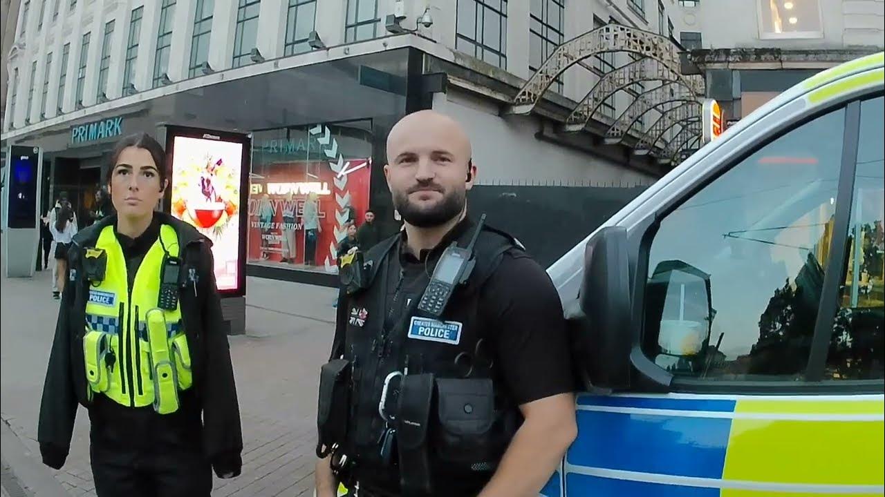 "Gang Badge" Police Kettle Black Teens in Manchester City Centre YouTube