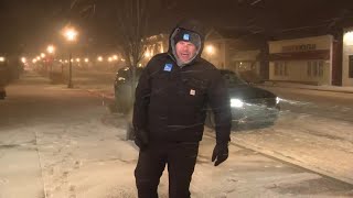 Lake-effect snow pounds New Buffalo Michigan