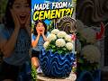 I Made This Ocean Wave Planter From Cement! 🌊😍 #cementplanter