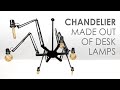 Chandelier Made Out of Desk Lamps | nasis design
