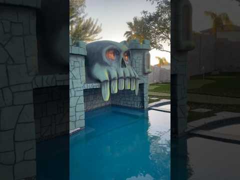 Custom skull water feature