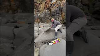 HE FINDS SOMETHING RARE!?😳 #fossils #crystals #mining #rocks