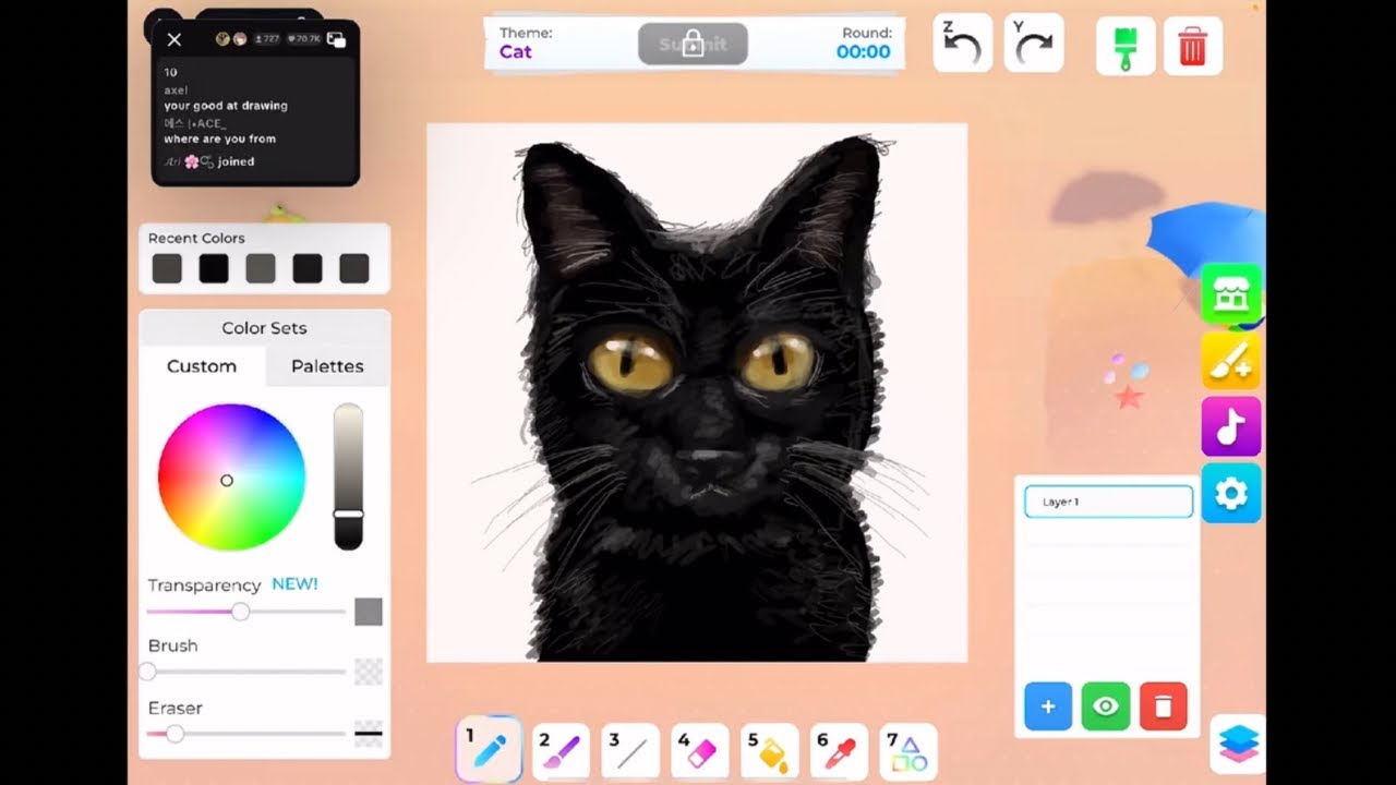 ROBLOX | SPEED DRAW | DRAWING REALISTIC CAT  in 10 minutes | Timelapse | Lexi Draw