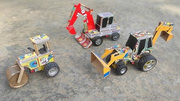 How to make JCB at Home from Matchbox | DIY JCB Backhoe Loader | Mini JCB Science Project