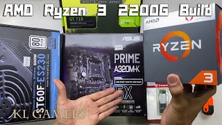 AMD Ryzen 3 2200G ASUS PRIME A320M-K Transcend SSD Hyper X GT 710 Armaggeddon Infineon 1000 Build