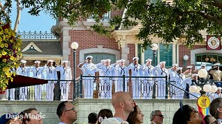 Disneyland's Patriotic Flag Retreat |  Los Angeles Fleet Week | Disneyland Resort 2024 4K