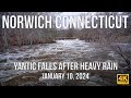 Yantic falls in norwich connecticut after heavy rain