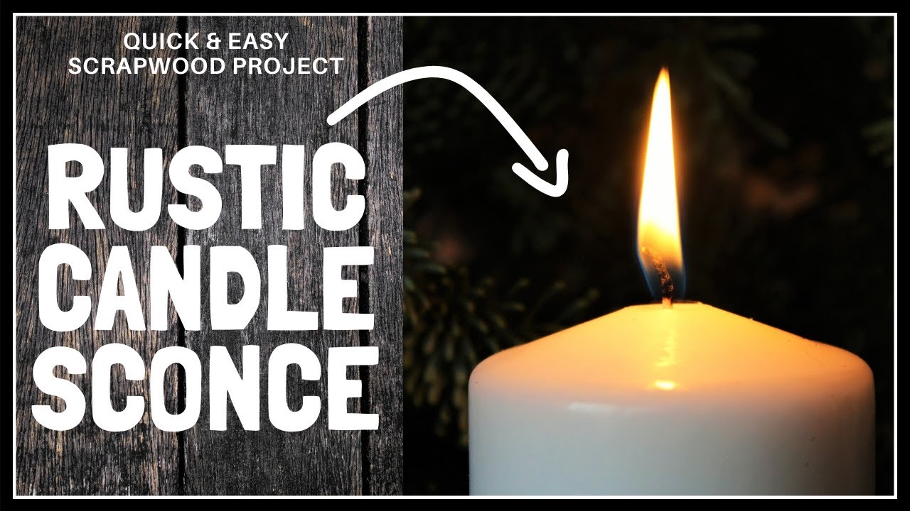 How to make a wall hanging candle sconce from scrap wood