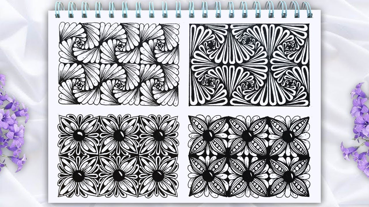 4 Beautiful Zentangle Pattern Ideas