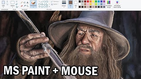 Drawing Gandalf in MS Paint (with a mouse)