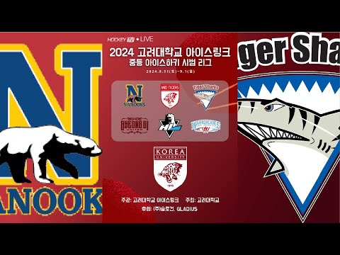 2024 고려대학교 아이스링크 중등 아이스하키 시범 리그 NANOOKS vs 타이거샥스 [LIVE] 2024.08.31