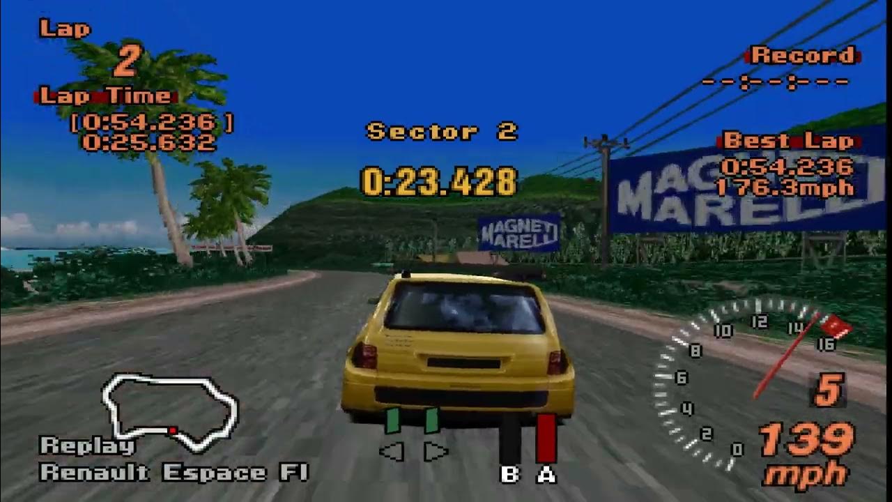 Gran Turismo 2 Hot Laps Tahiti Road ( Espace F1 ) 54.236 YouTube