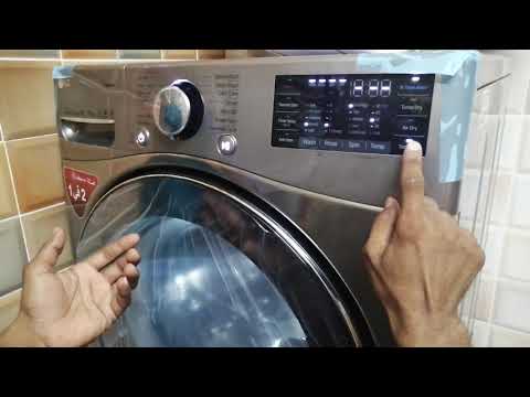 شرح غساله ١٨ كيلو فرونت LG ال جي ١٠ كيلو مجفف