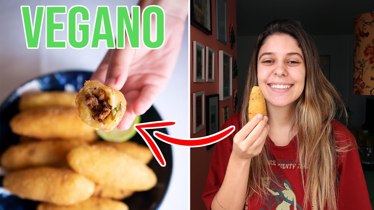 BOLINHO DE MANDIOCA COM CARNE MOÍDA VEGANO