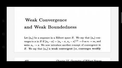 weak convergence