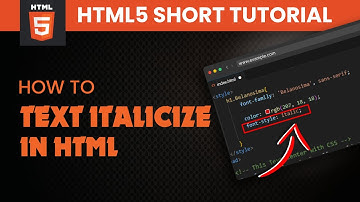 How to italicize in html 2024 | Skill Wave