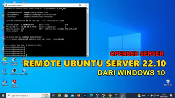 REMOTE UBUNTU SERVER 22.10 DARI WINDOWS 10