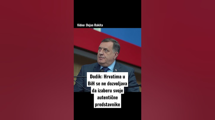 Milorad Dodik: Hrvatima u BiH se ne dozvoljava da izaberu svoje autentične predstavnike