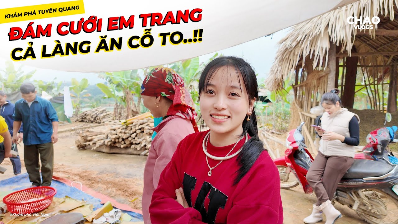 Em Trang Lấy Chồng Cả Làng Ăn Cỗ Đùi Lợn To Vác Về Không Hết..!!