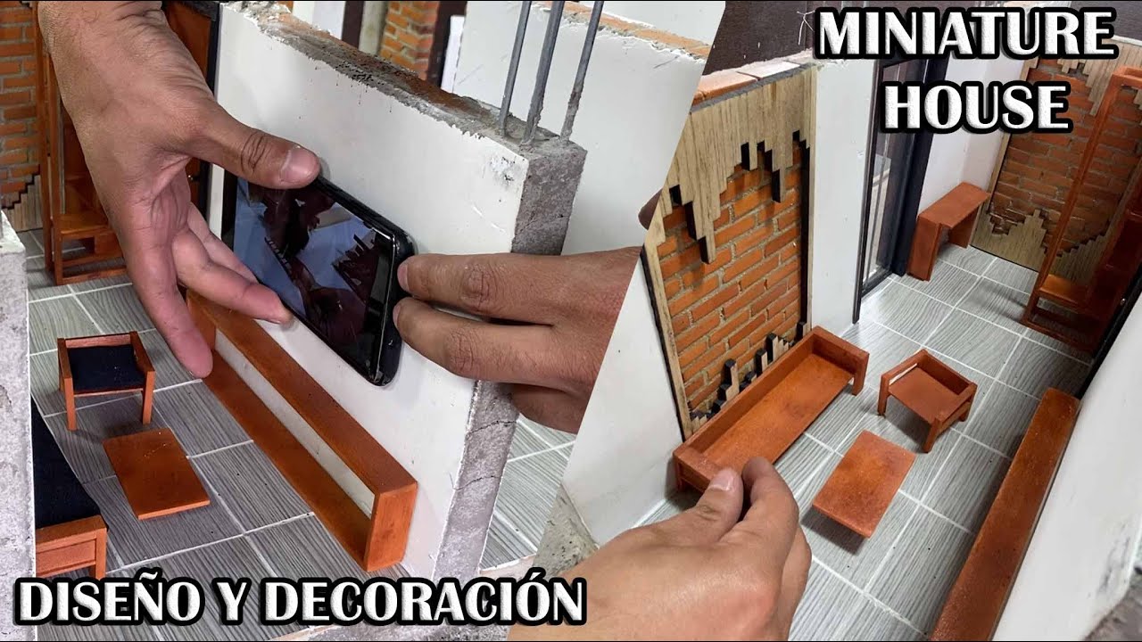 How to make a Mini House - construction - Living room - ¿Cómo construir una casa en miniatura?