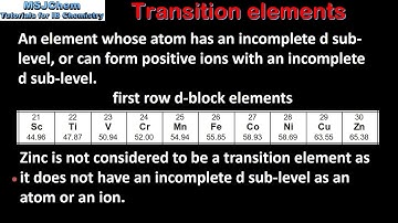 13.1 Transition elements (HL)