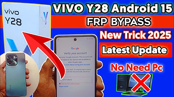 VIVO Y28 Frp Unlock Android 15 Without Pc | #vivoy28android15frpbypass | Lastest Update 2026