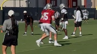FERNANDO MENDOZA HITS BOWERS & SHOWS VELOCITY ON THROWS AHEAD OF TRIP TO HOUSTON FOR TEXANS 
