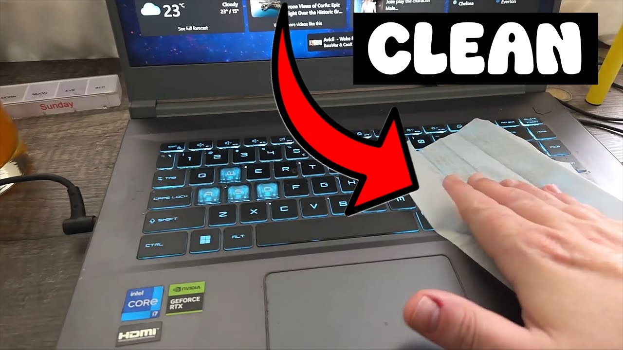 How To Clean Your Computer Keyboard Laptop - YouTube