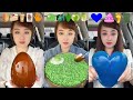 Asmr eating emoji foods  relaxing tiktok food  satisfying