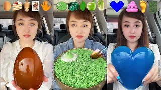 Asmr Eating Emoji Foods 🥯🥨🍤🍣🍭🧋🍿🥑🍓🍉🥑🍰🥩🍅🍦 Relaxing Tiktok Food _ Satisfying