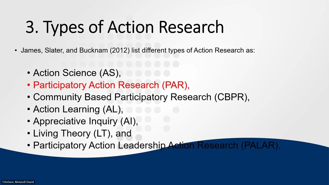 M&D Research Training Workshop - Action Research