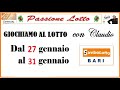 E dopo l'ambo secco su Roma, tentiamolo su Bari Firenze, con le mie previsioni lotto dal 27 gennaio