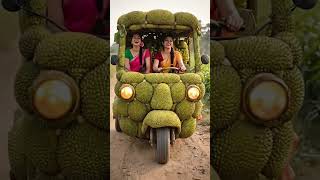 Jackfruit Auto driving indian woman #jackfruit #auto #amazing #indian #technology #trendingshorts