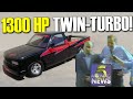 1300 hp truck scares news anchors | Banks twin-turbo 502 concept