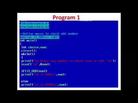 Program to check even or odd number using macro and infinite while loop