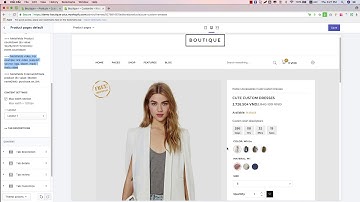 Boutique Shopify Theme - Use Metafield for Product