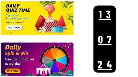 Daily Quiz Time Amazon 13 July 2024 || Daily Quiz Answers Today Amazon || Daily Spin and Win Quiz Am