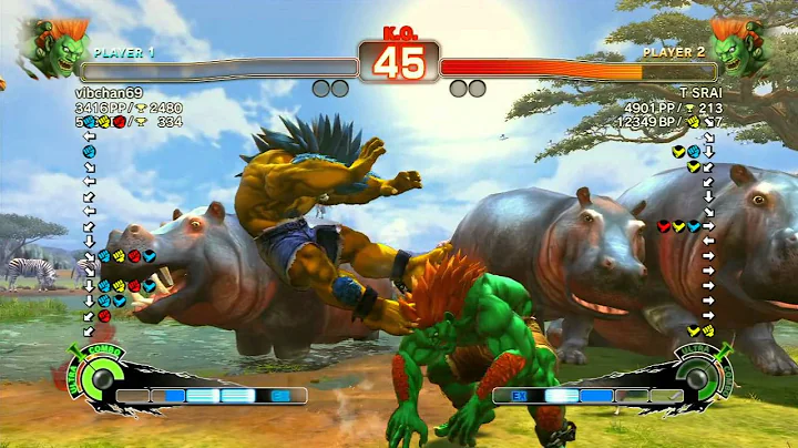 SSF4 AE 2012: vibchan69 (Blanka) vs T SRAI (Blanka) - Xbox Live Ranked Match