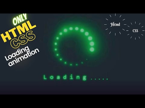 Loading animation with HTML & CSS || HTML5 and Css3 animation video