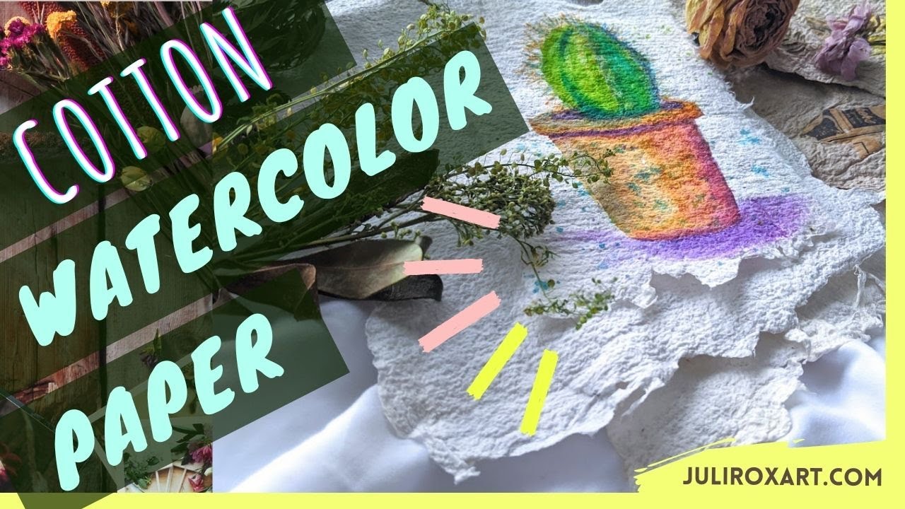 DIY Cotton WATERCOLOR PAPER at Home (with cotton balls) 