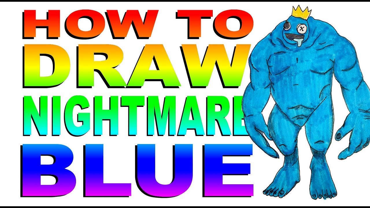 Replying to @katsuku_chan989 Drawing Blue Scary #rainbowfriends #art #, Scary Videos