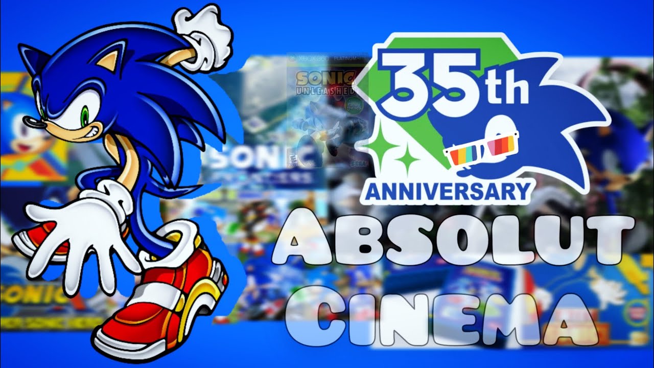 O aniversário de 35 anos do sonic vai ser cinema!!!!!