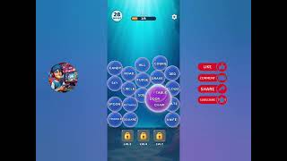 Bubble word jam level 2  solution and walkthrough for best  group of words 