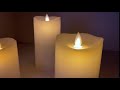 Battery operated flickering flame candle wick turned on