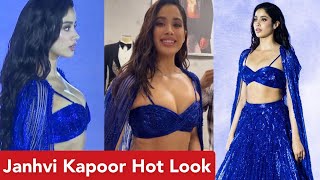Jahnvi Kapoor Mimicks Barbie Janhvi Kapoor Walks At Fashion Show In A Blue Hot Lehenga