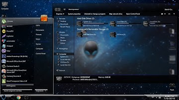 Alienware black glass theme for Windows 7