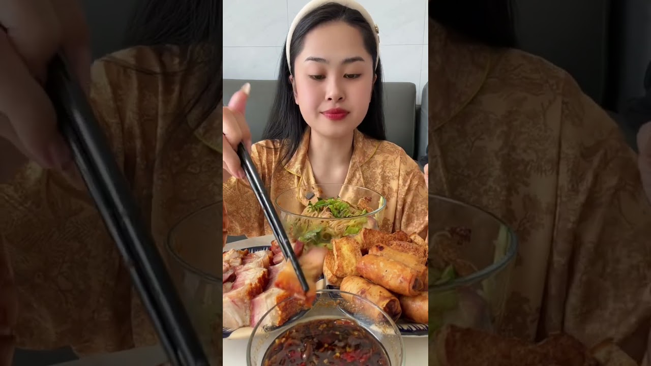 Bún nước tương đơn giản mà ăn cuốn #dungthichan #mukbang #food 